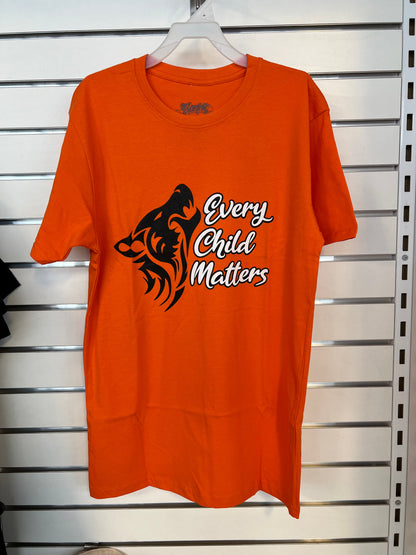 Orange Roaring Bear Every Child Matters T-Shirt - X-Small -