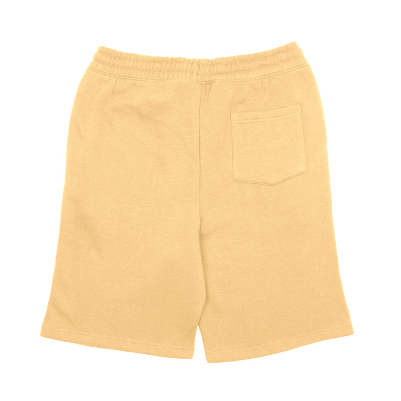Stay cool and comfortable in our pina colada colored fleece shorts, perfect for summer.