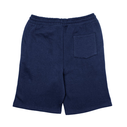 Relax in style with our navy blue fleece shorts for men and women.